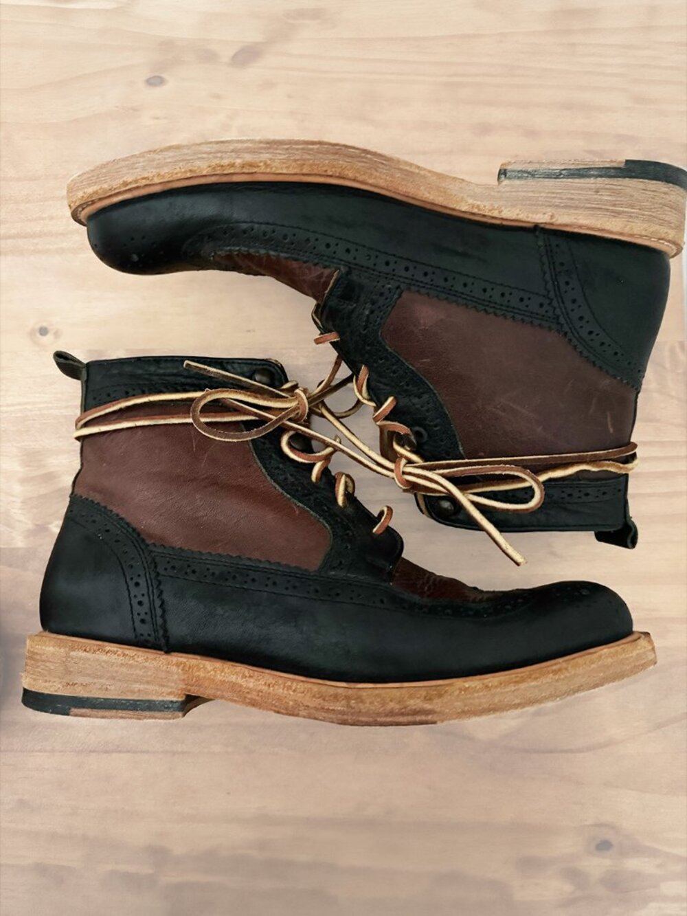 Will Leather Goods 2-Tone Oxford Brogue Boots 7 - Picture 5 of 8